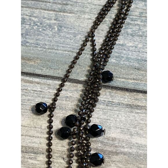 Premier Designs PARISIAN Necklace‎ 5-strand ball bead chain Goth steampunk 18" - Picture 4 of 9